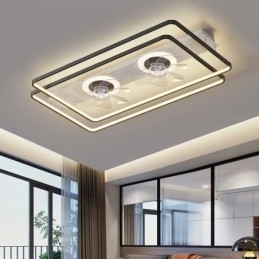 Designer Touch Decorative Modern Flush Mount Ceiling Fan With Lights Remote Control