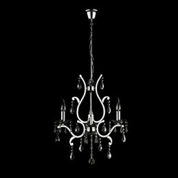 Designer Touch Decorative Crystal Chandelier with 3 Lights in Metal