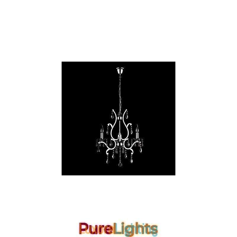 Designer Touch Decorative Crystal Chandelier with 3 Lights in Metal