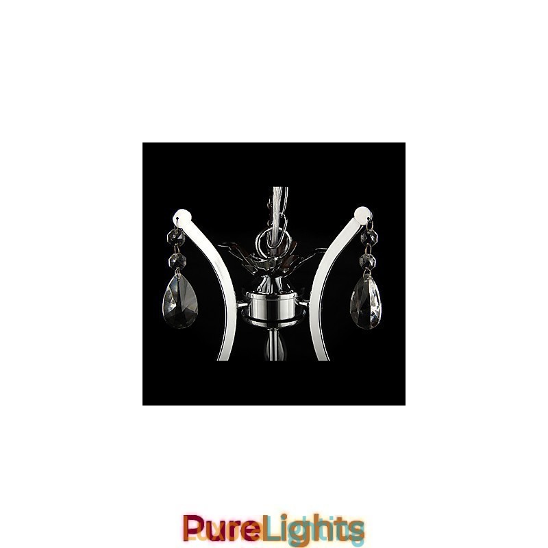 Designer Touch Decorative Crystal Chandelier with 3 Lights in Metal