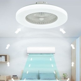 Designer Touch Decorative Fan Ceiling Light Trichromatic Dimming 3 Speed Remote Control