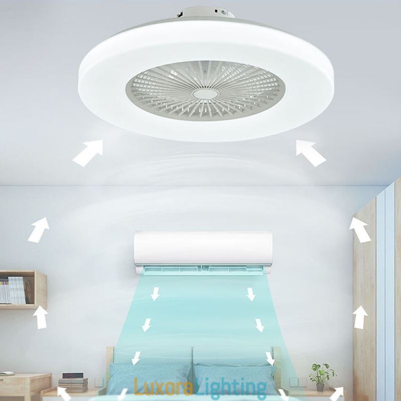 Designer Touch Decorative Fan Ceiling Light Trichromatic Dimming 3 Speed Remote Control
