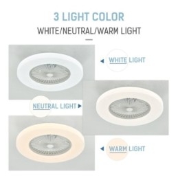 Designer Touch Decorative Fan Ceiling Light Trichromatic Dimming 3 Speed Remote Control