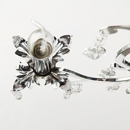 Designer Touch Decorative Crystal Chandelier with 3 Lights in Metal