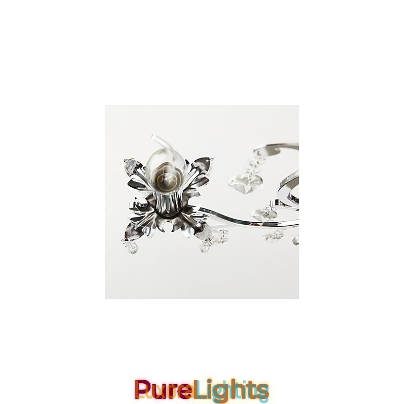 Designer Touch Decorative Crystal Chandelier with 3 Lights in Metal
