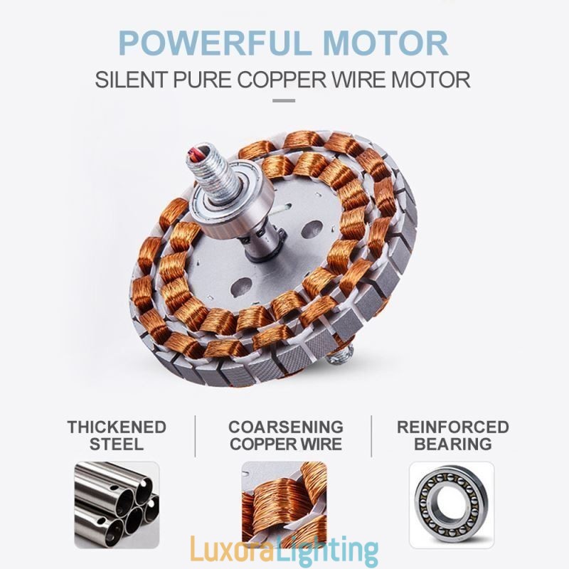 Designer Touch Decorative Fan Ceiling Light Trichromatic Dimming with Remote Control 3 Speed