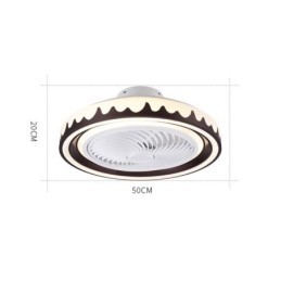 Designer Touch Decorative Round Fan Ceiling Light Fixture 3 Speed with Remote Control