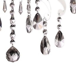 Designer Touch Decorative Crystal Chandelier with 3 Lights in Metal