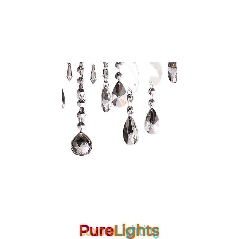 Designer Touch Decorative Crystal Chandelier with 3 Lights in Metal