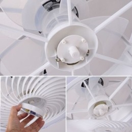 Designer Touch Decorative Round Fan Ceiling Light Fixture 3 Speed with Remote Control