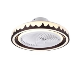 Designer Touch Decorative Round Fan Ceiling Light Fixture 3 Speed with Remote Control