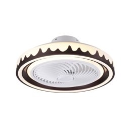 Designer Touch Decorative Round Fan Ceiling Light Fixture 3 Speed with Remote Control