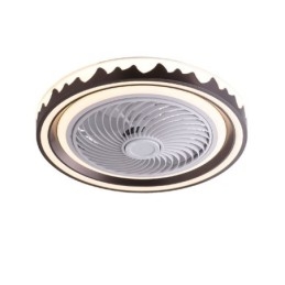 Designer Touch Decorative Round Fan Ceiling Light Fixture 3 Speed with Remote Control
