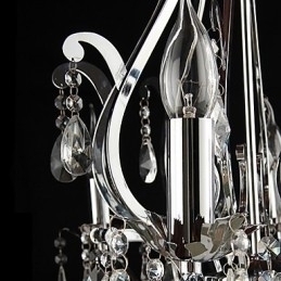 Designer Touch Decorative Crystal Chandelier with 3 Lights in Metal