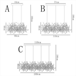 Designer Touch Decorative Modern Minimalist Chandelier Stainless Steel