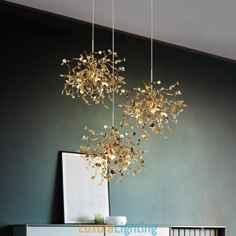 Designer Touch Decorative Sequin Chandelier Stainless Steel Pendant Lighting Dining