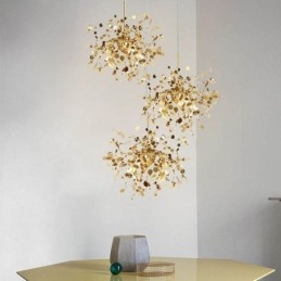 Designer Touch Decorative Sequin Chandelier Stainless Steel Pendant Lighting Dining