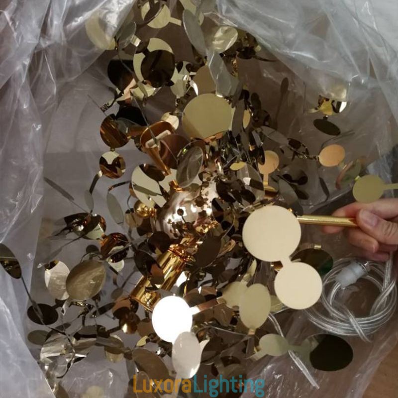 Designer Touch Decorative Sequin Chandelier Stainless Steel Pendant Lighting Dining