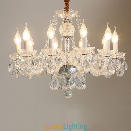 Designer Touch Decorative Transparent Crystal Chandelier European Luxury Decrative Ceiling Light