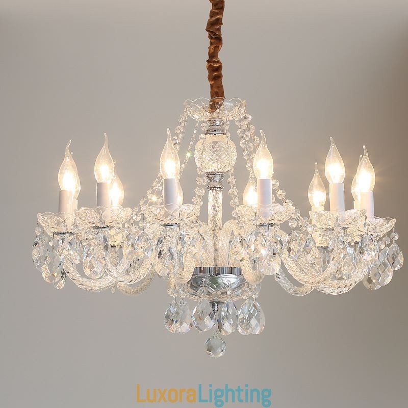 Designer Touch Decorative Transparent Crystal Chandelier European Luxury Decrative Ceiling Light