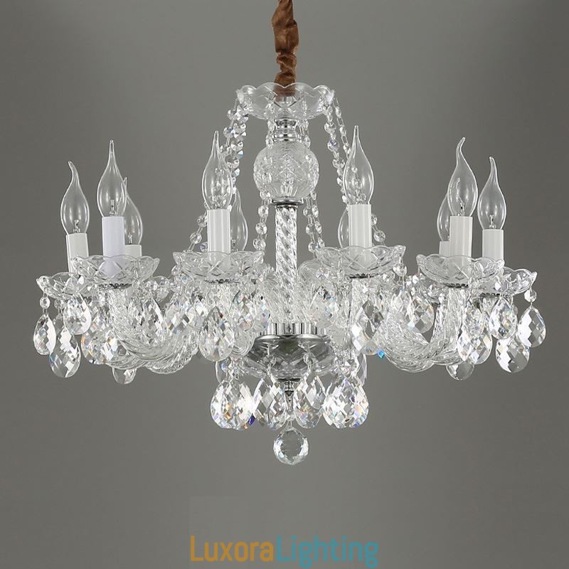 Designer Touch Decorative Transparent Crystal Chandelier European Luxury Decrative Ceiling Light