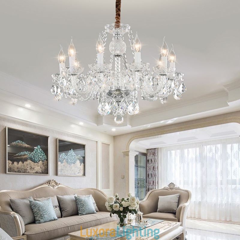 Designer Touch Decorative Transparent Crystal Chandelier European Luxury Decrative Ceiling Light