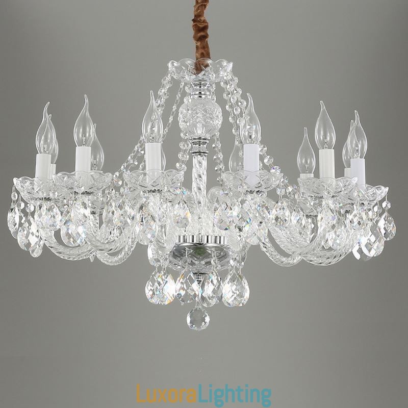 Designer Touch Decorative Transparent Crystal Chandelier European Luxury Decrative Ceiling Light