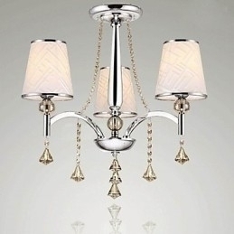 Designer Touch Decorative Modern Contemporary Crystal Chrome Metal Chandelier