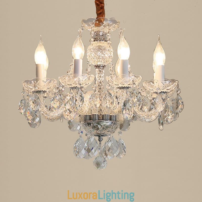 Designer Touch Decorative European Clear Crystal Chandelier Glass Light Body 8 Lights