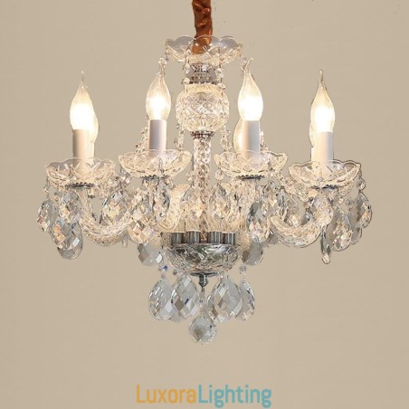Designer Touch Decorative European Clear Crystal Chandelier Glass Light Body 8 Lights