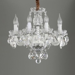 Designer Touch Decorative European Clear Crystal Chandelier Glass Light Body 8 Lights
