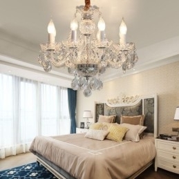 Designer Touch Decorative European Clear Crystal Chandelier Glass Light Body 8 Lights