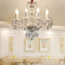 Designer Touch Decorative European Clear Crystal Chandelier Glass Light Body 8 Lights