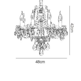 Designer Touch Decorative European Clear Crystal Chandelier Glass Light Body 8 Lights