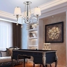 Designer Touch Decorative Modern Contemporary Crystal Chrome Metal Chandelier