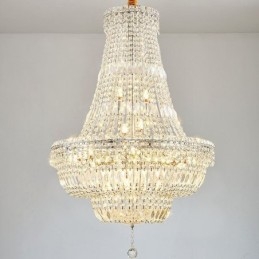Designer Touch Decorative Retro Crystal Chandelier American Luxury Crystal Ceiling Light With 18 Lights