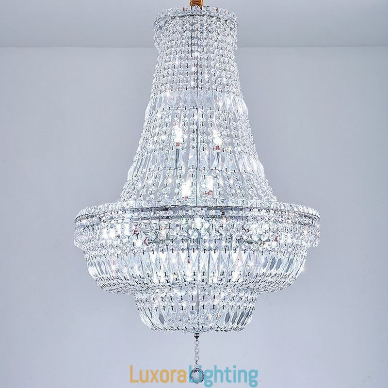 Designer Touch Decorative Retro Crystal Chandelier American Luxury Crystal Ceiling Light With 18 Lights