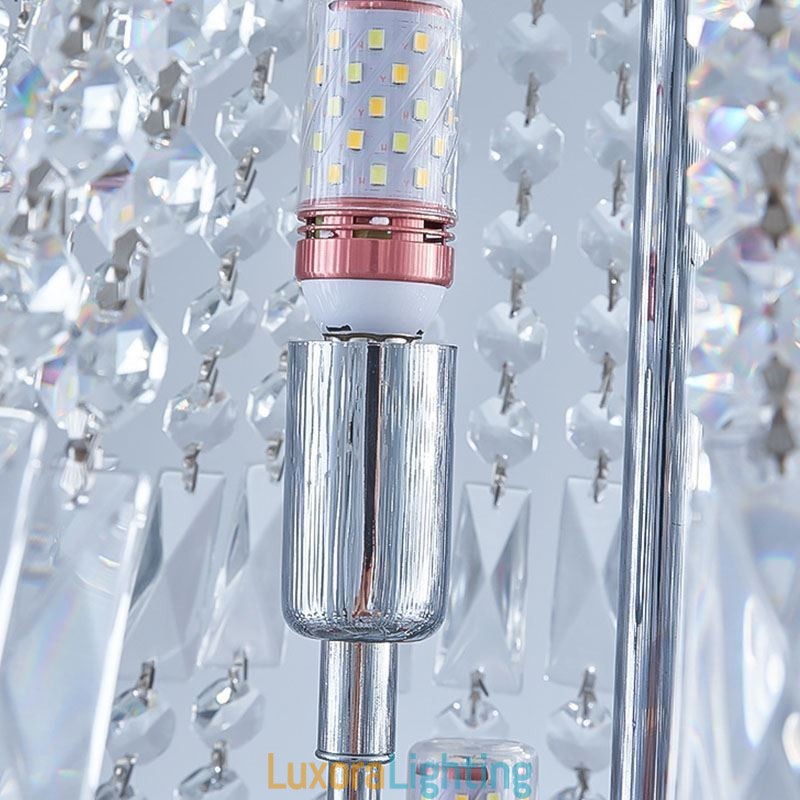 Designer Touch Decorative Retro Crystal Chandelier American Luxury Crystal Ceiling Light With 18 Lights