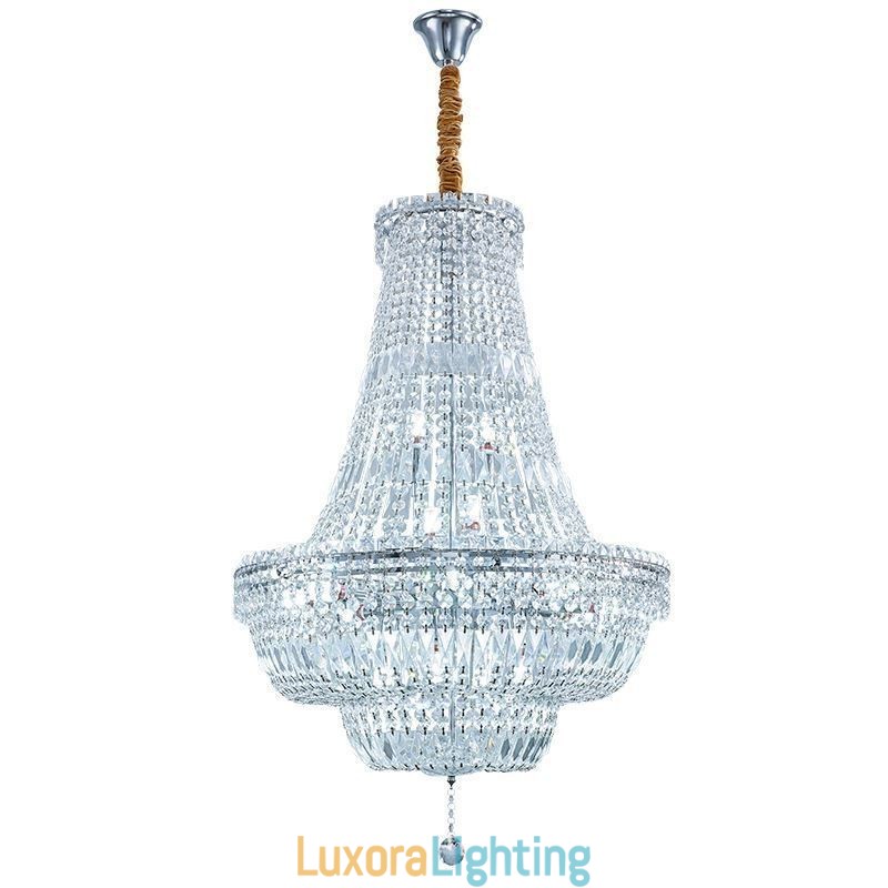 Designer Touch Decorative Retro Crystal Chandelier American Luxury Crystal Ceiling Light With 18 Lights