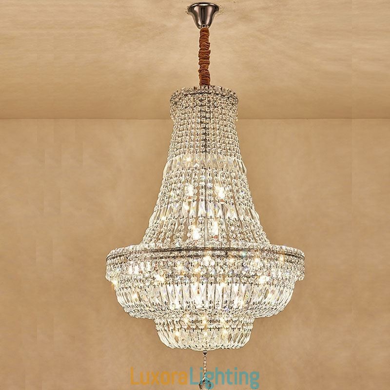 Designer Touch Decorative Retro Crystal Chandelier American Luxury Crystal Ceiling Light With 18 Lights