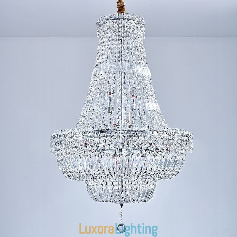 Designer Touch Decorative Retro Crystal Chandelier American Luxury Crystal Ceiling Light With 18 Lights