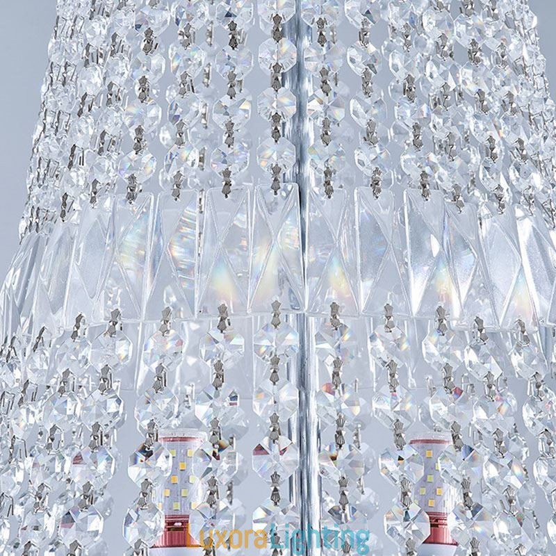 Designer Touch Decorative Retro Crystal Chandelier American Luxury Crystal Ceiling Light With 18 Lights