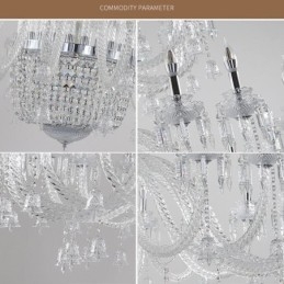 Designer Touch Decorative European Crystal Chandelier Decoration Ceiling Light With 50 Lights