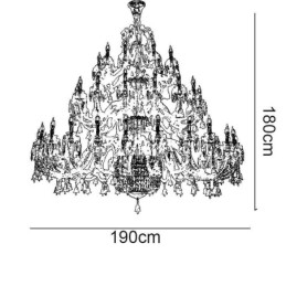 Designer Touch Decorative European Crystal Chandelier Decoration Ceiling Light With 50 Lights