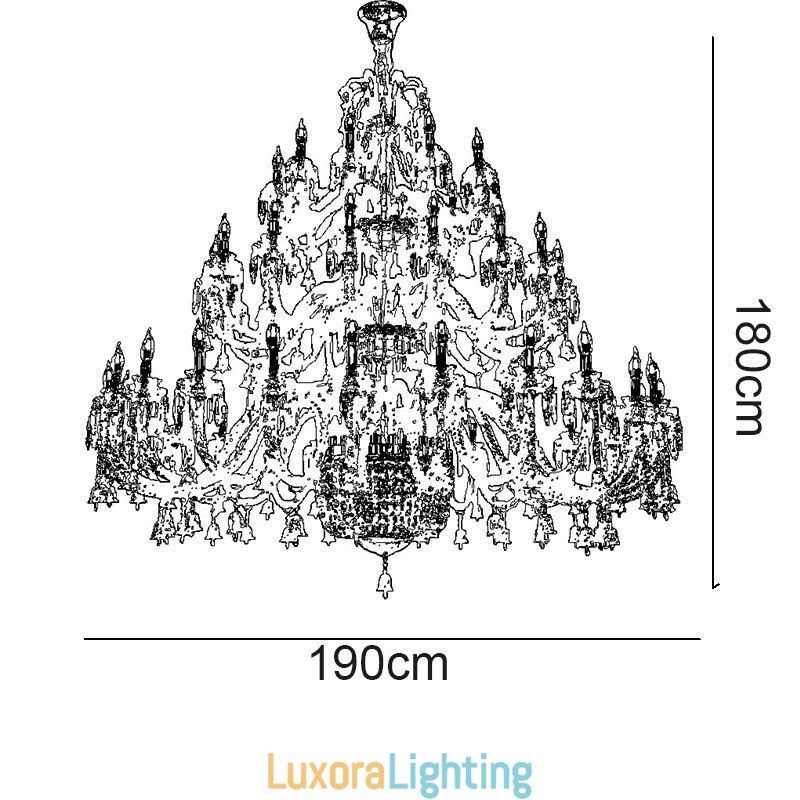 Designer Touch Decorative European Crystal Chandelier Decoration Ceiling Light With 50 Lights