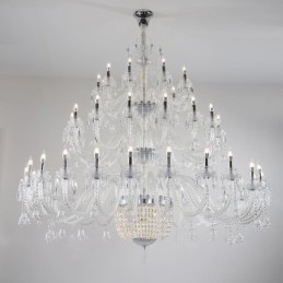 Designer Touch Decorative European Crystal Chandelier Decoration Ceiling Light With 50 Lights