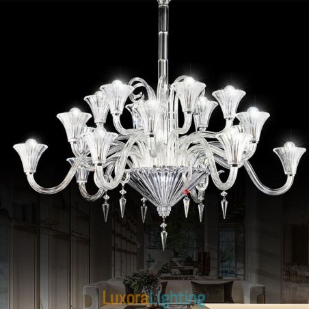Designer Touch Decorative European Crystal Chandelier Decoration Ceiling Light With 18 Lights