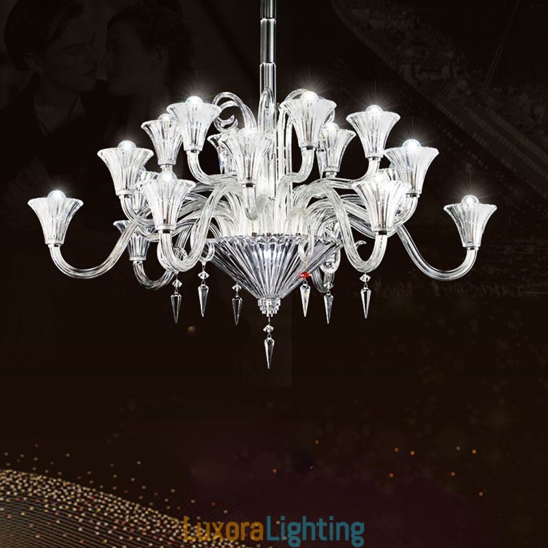 Designer Touch Decorative European Crystal Chandelier Decoration Ceiling Light With 18 Lights