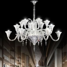 Designer Touch Decorative European Crystal Chandelier Decoration Ceiling Light With 18 Lights