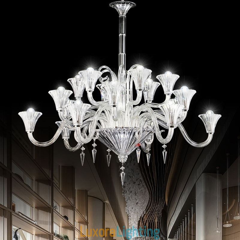 Designer Touch Decorative European Crystal Chandelier Decoration Ceiling Light With 18 Lights